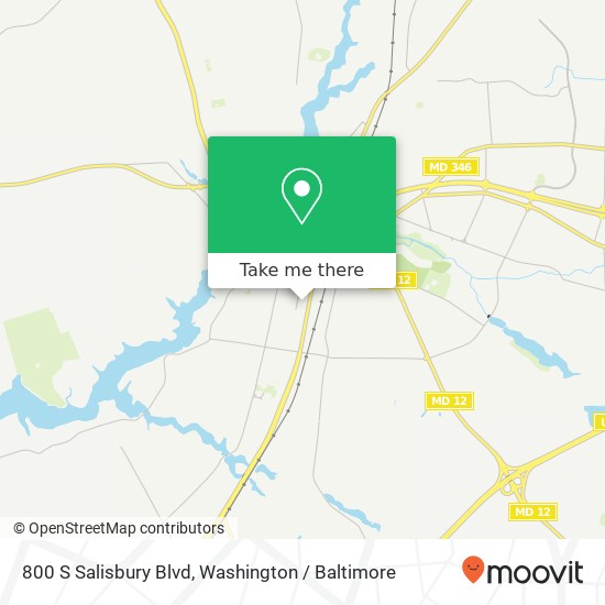 Mapa de 800 S Salisbury Blvd, Salisbury, MD 21801