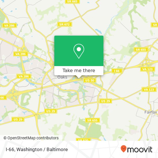 Mapa de I-66, Fairfax, VA 22033