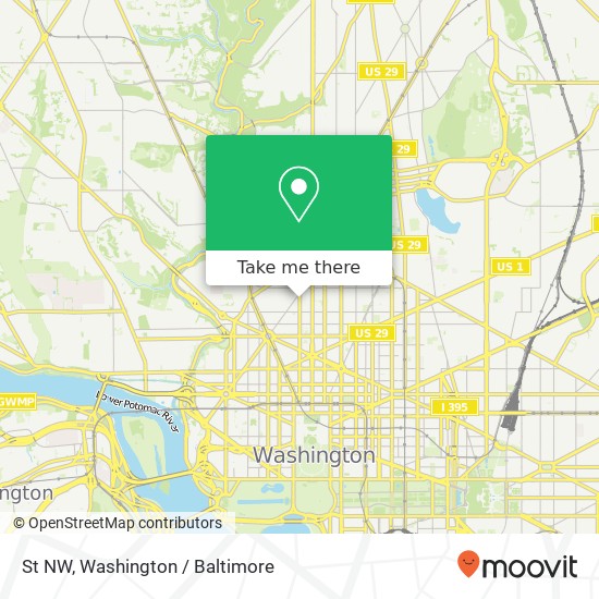 Mapa de St NW, Washington (DC), DC 20009
