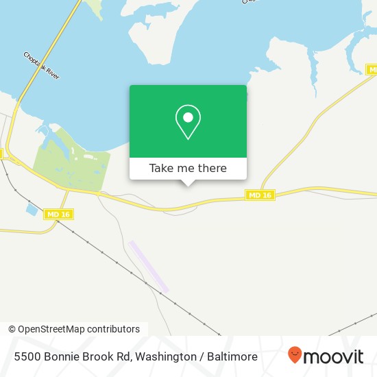 Mapa de 5500 Bonnie Brook Rd, Cambridge, MD 21613