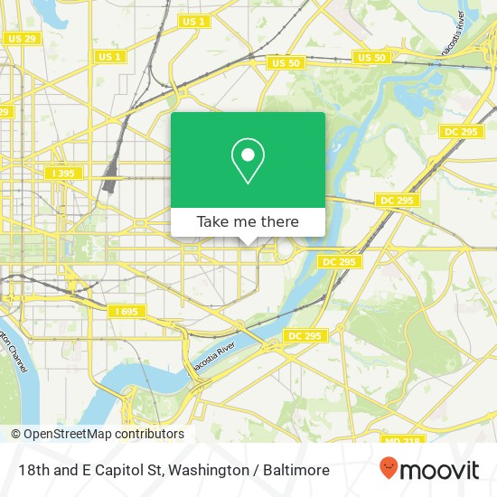 Mapa de 18th and E Capitol St, Washington, DC 20003