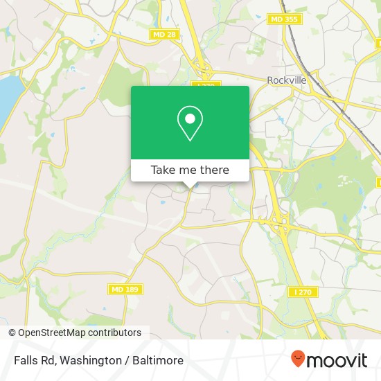 Mapa de Falls Rd, Potomac, MD 20854
