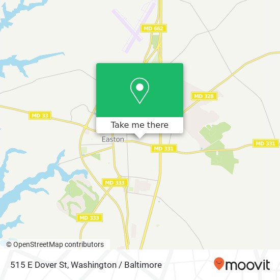 Mapa de 515 E Dover St, Easton, MD 21601