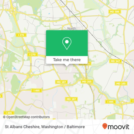 Mapa de St Albans Cheshire, Bethesda, MD 20814