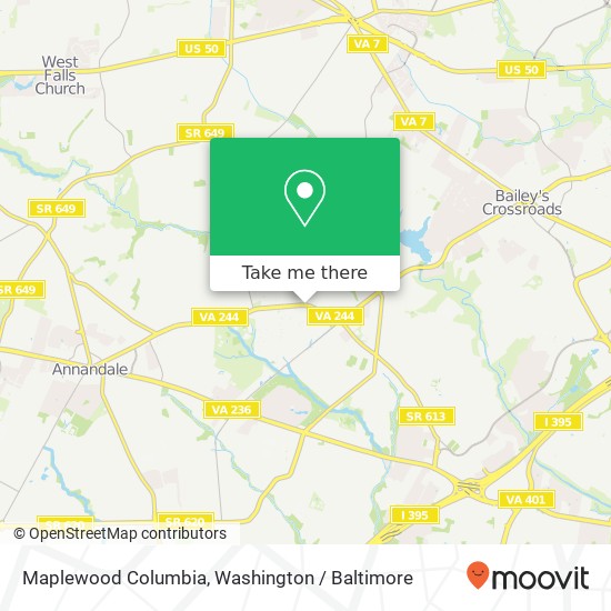 Mapa de Maplewood Columbia, Annandale, VA 22003