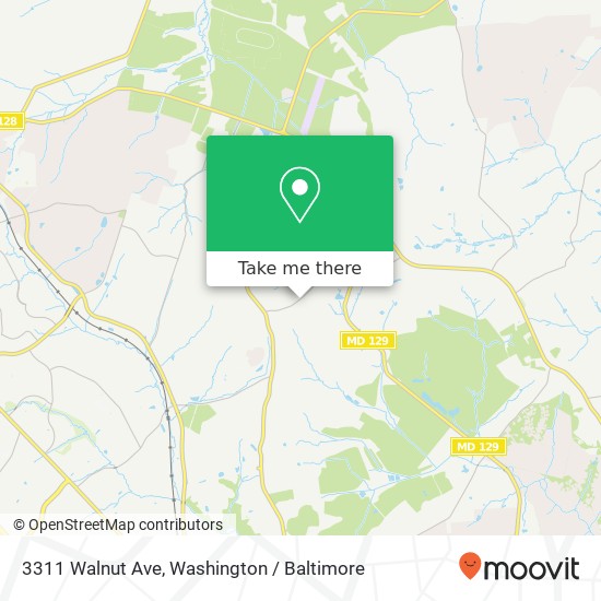 Mapa de 3311 Walnut Ave, Owings Mills, MD 21117