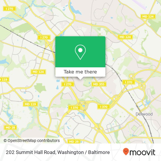 Mapa de 202 Summit Hall Road, 202 Summit Hall Rd, Gaithersburg, MD 20877, USA