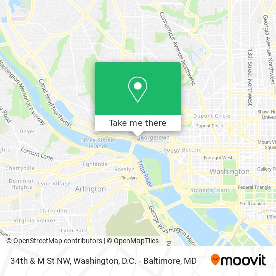 Mapa de 34th & M St NW