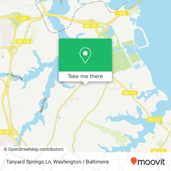 Mapa de Tanyard Springs Ln, Glen Burnie, MD 21060