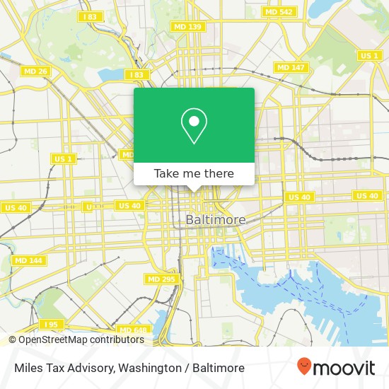 Miles Tax Advisory, 516 N Charles St map