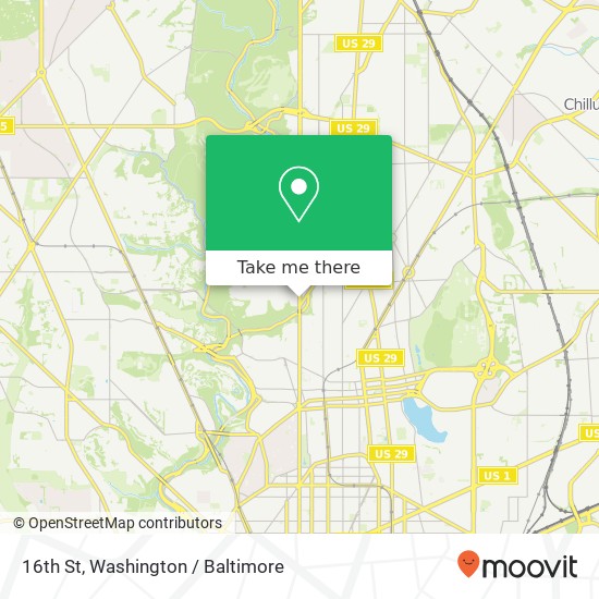 Mapa de 16th St, Washington, DC 20011