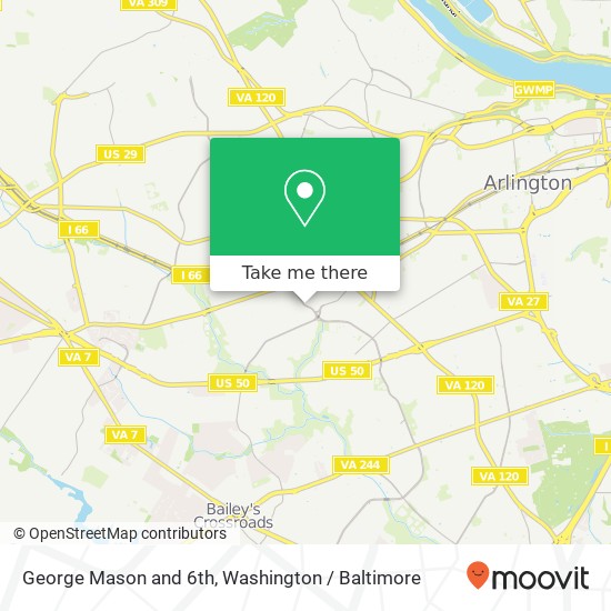 Mapa de George Mason and 6th, Arlington, VA 22203