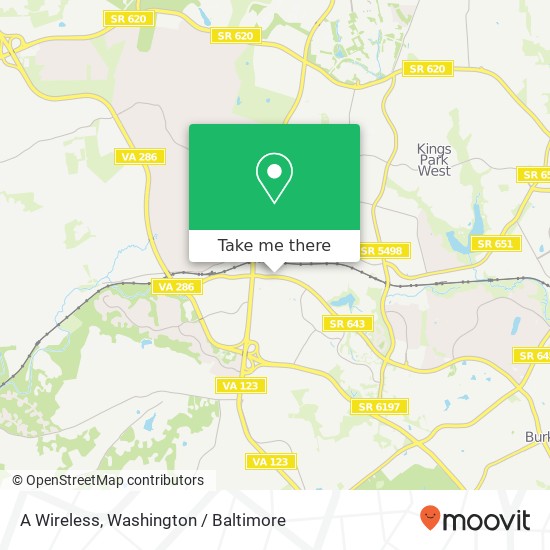 A Wireless, 5715 Burke Centre Pkwy map