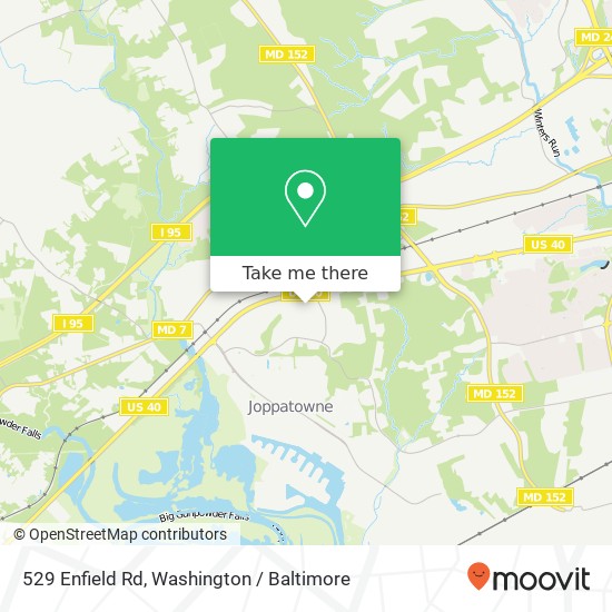 Mapa de 529 Enfield Rd, Joppa, MD 21085