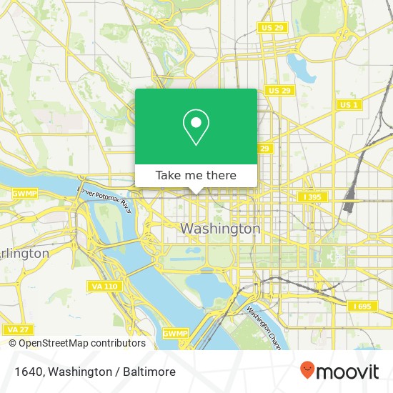 Mapa de 1640, 838 18th St NW #1640, Washington, DC 20006, USA