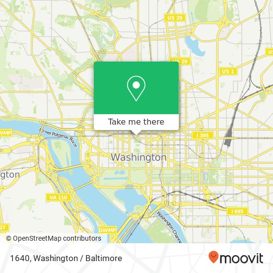 Mapa de 1640, 838 16th St NW #1640, Washington, DC 20006, USA