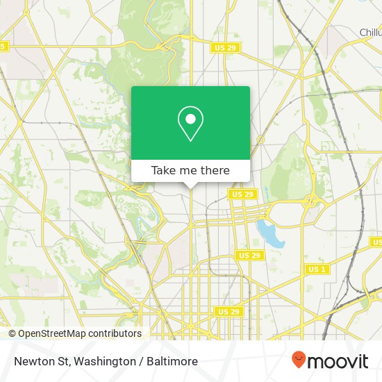 Newton St, Washington (Wash DC), DC 20010 map