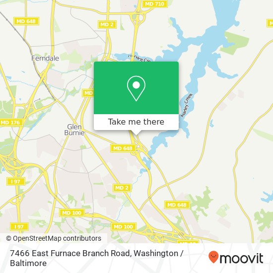 7466 East Furnace Branch Road, 7466 E Furnace Branch Rd, Glen Burnie, MD 21060, USA map