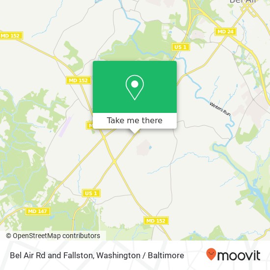 Mapa de Bel Air Rd and Fallston, Fallston, MD 21047