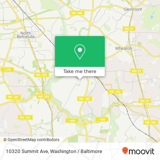 10320 Summit Ave, Kensington, MD 20895 map