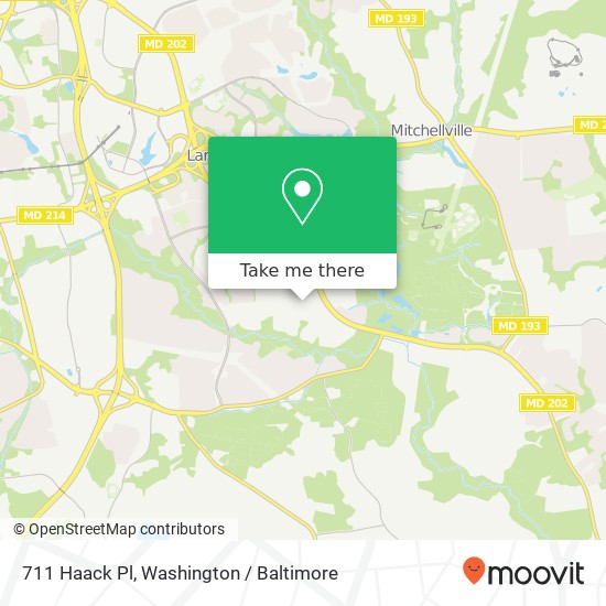 Mapa de 711 Haack Pl, Upper Marlboro, MD 20774