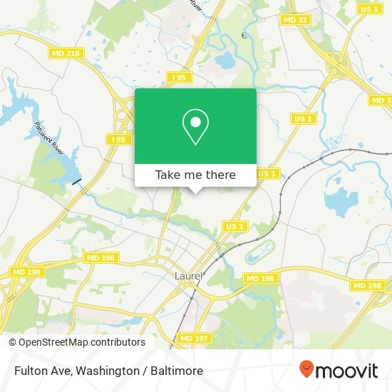 Mapa de Fulton Ave, Laurel, MD 20723