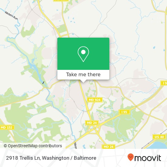 Mapa de 2918 Trellis Ln, Abingdon, MD 21009