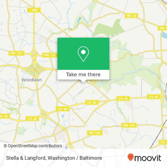 Mapa de Stella & Langford, Gwynn Oak, MD 21207