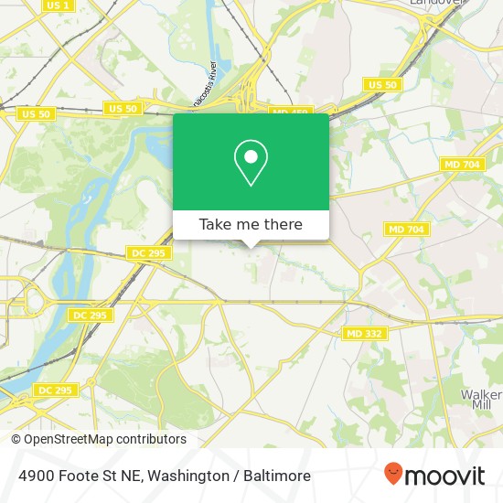 Mapa de 4900 Foote St NE, Washington, DC 20019