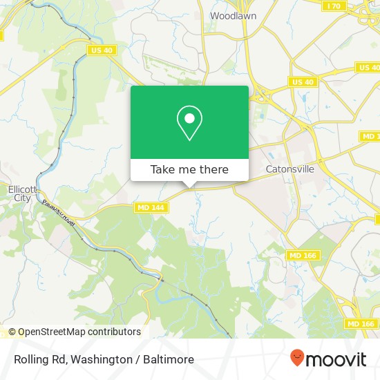Mapa de Rolling Rd, Catonsville (BALTIMORE), MD 21228