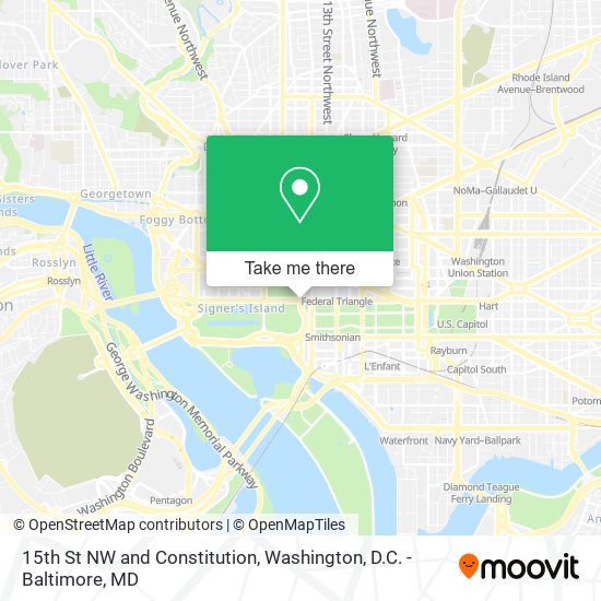 15th St NW and Constitution map