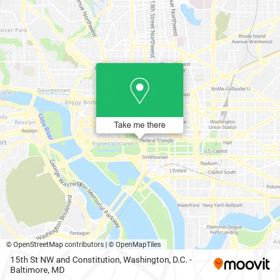Mapa de 15th St NW and Constitution