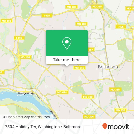 7504 Holiday Ter, Bethesda, MD 20817 map