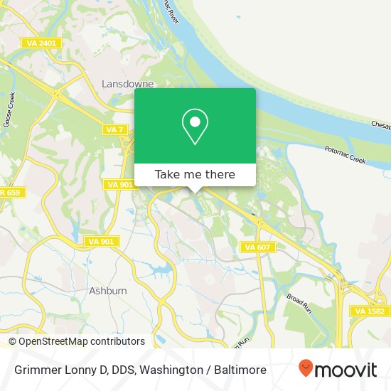 Mapa de Grimmer Lonny D, DDS, 44345 Premier Plz