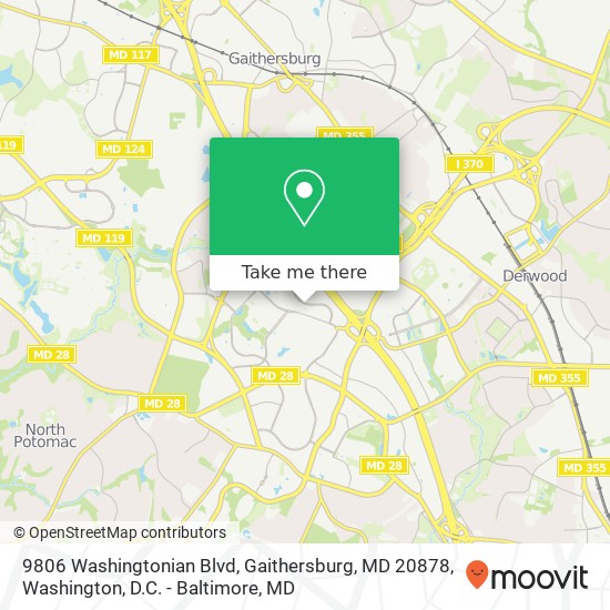 9806 Washingtonian Blvd, Gaithersburg, MD 20878 map