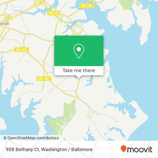 908 Bethany Ct, Annapolis, MD 21403 map