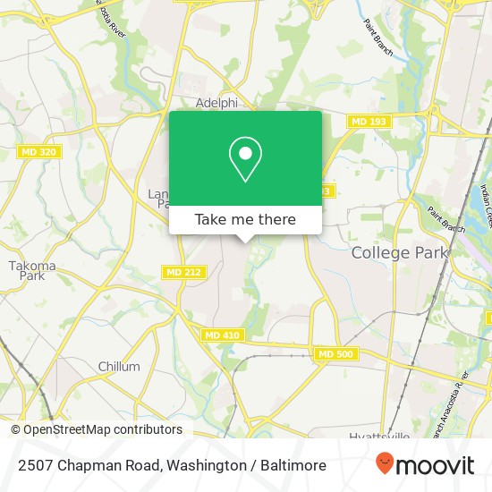 2507 Chapman Road, 2507 Chapman Rd, Hyattsville, MD 20783, USA map