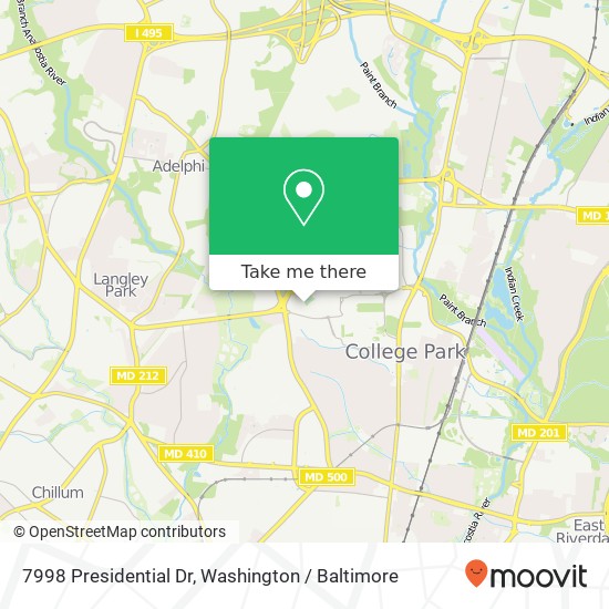 7998 Presidential Dr, College Park, MD 20742 map