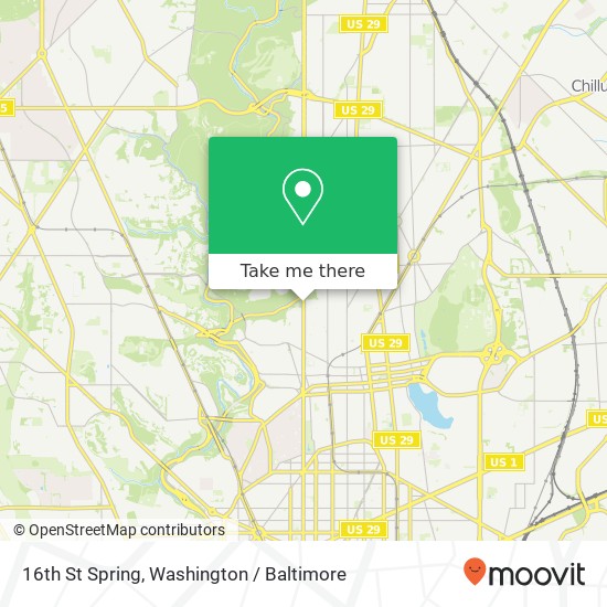Mapa de 16th St Spring, Washington, DC 20010