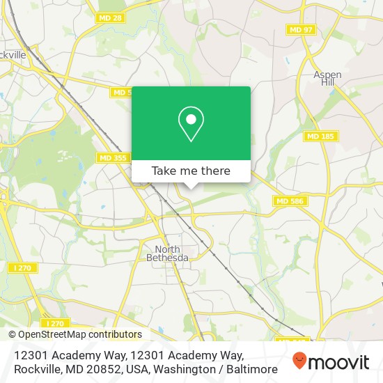 12301 Academy Way, 12301 Academy Way, Rockville, MD 20852, USA map