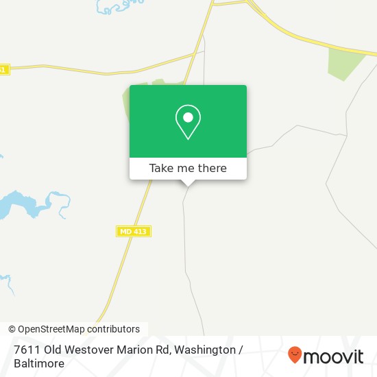 Mapa de 7611 Old Westover Marion Rd, Westover, MD 21871