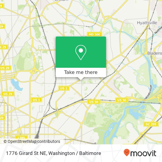 1776 Girard St NE, Washington, DC 20018 map