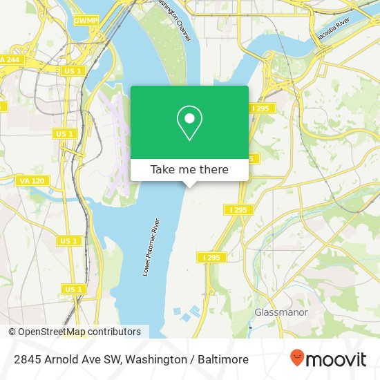 Mapa de 2845 Arnold Ave SW, Washington, DC 20032