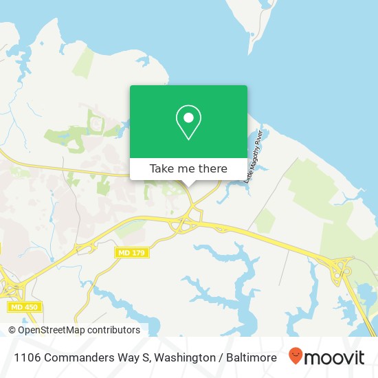 Mapa de 1106 Commanders Way S, Annapolis, MD 21409