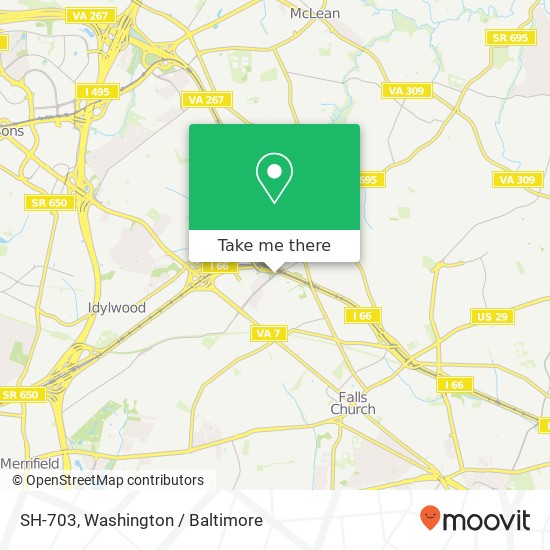 Mapa de SH-703, Falls Church, VA 22046