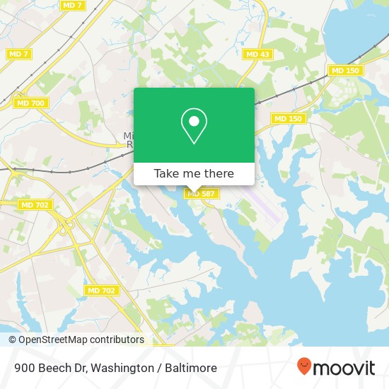 900 Beech Dr, Middle River, MD 21220 map