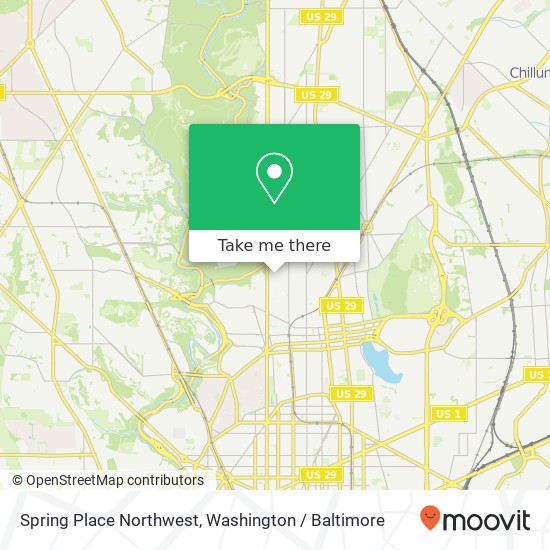 Mapa de Spring Place Northwest