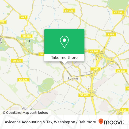 Mapa de Avicenna Accounting & Tax, 8500 Leesburg Pike