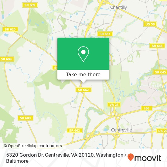 5320 Gordon Dr, Centreville, VA 20120 map