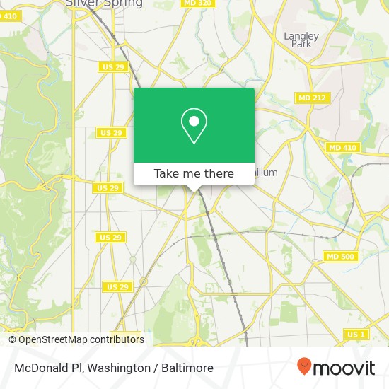 Mapa de McDonald Pl, Washington (DC), DC 20011